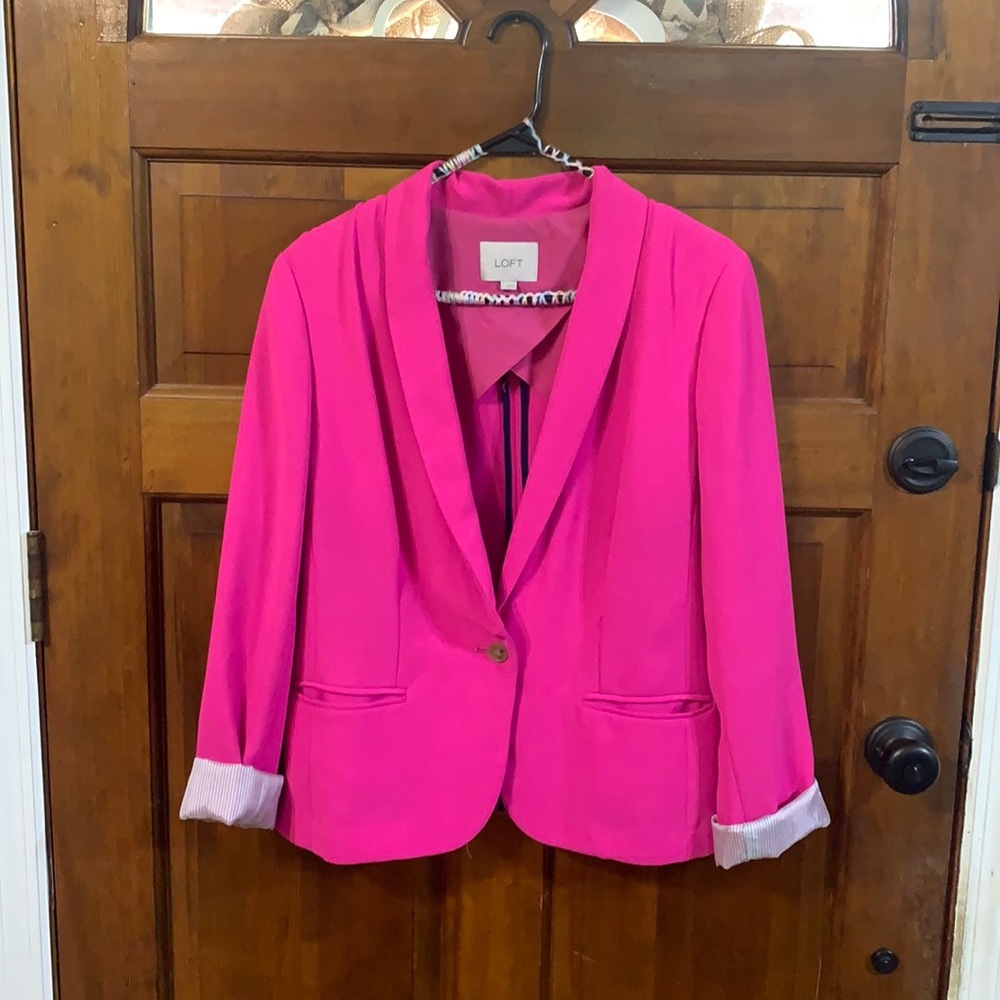 Loft Hot Pink Blazer